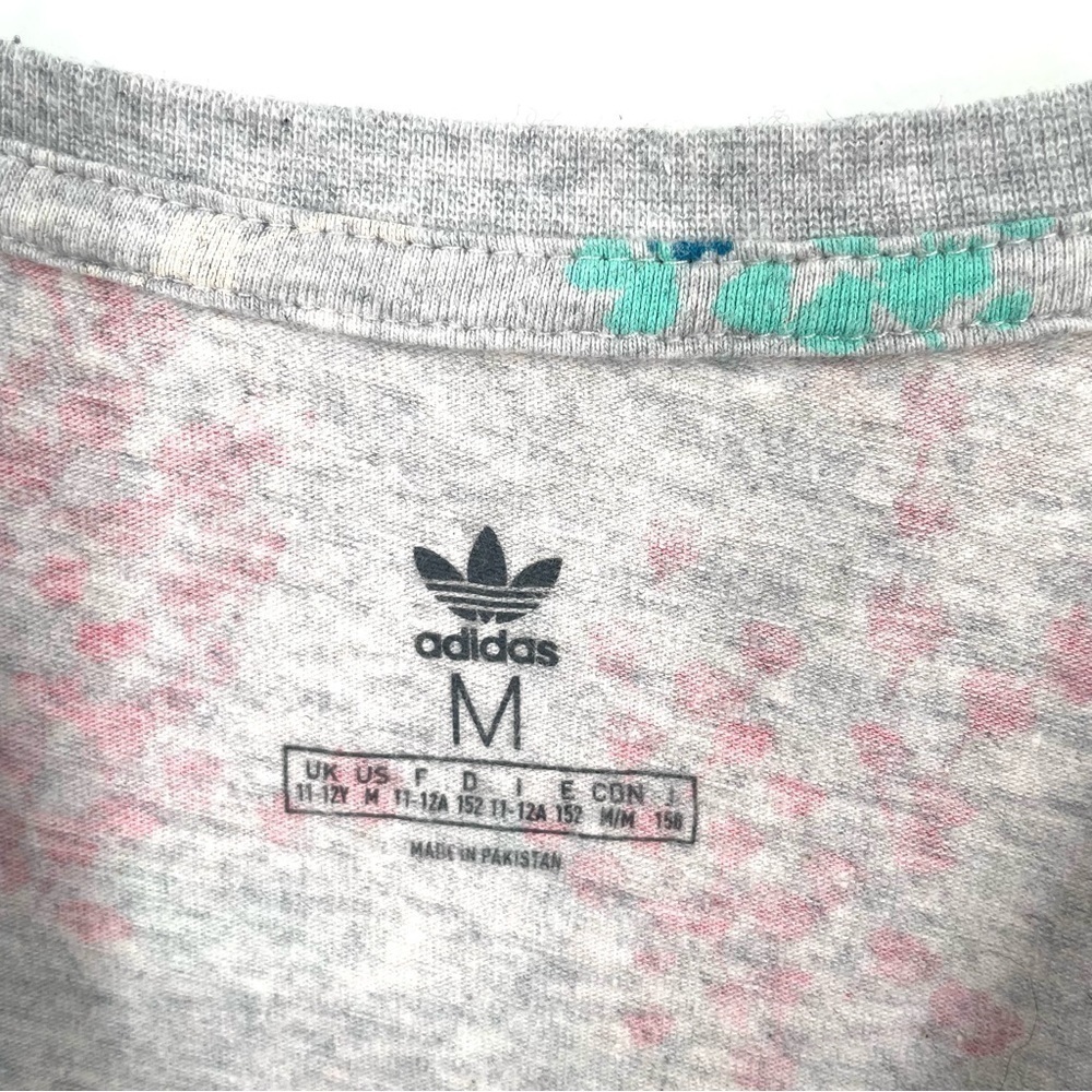 Adidas FLW Multicolor Floral Short Sleeve Athletic Lounge T Short Dress - Picture 6 of 7